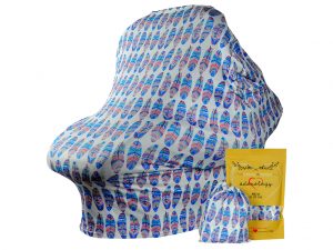 Baby Car Seat Cover Nursing Cover in Feather Design