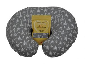 Nursing Pillow Slipcover in Gray Arrow Design