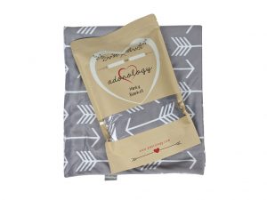 Minky Blanket Gray Arrow Design